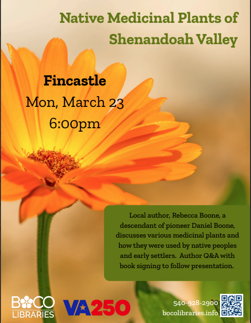 " Native Medicinal Plants of the Shenandoah Valley"
